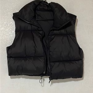 Black Puffer Vest Medium